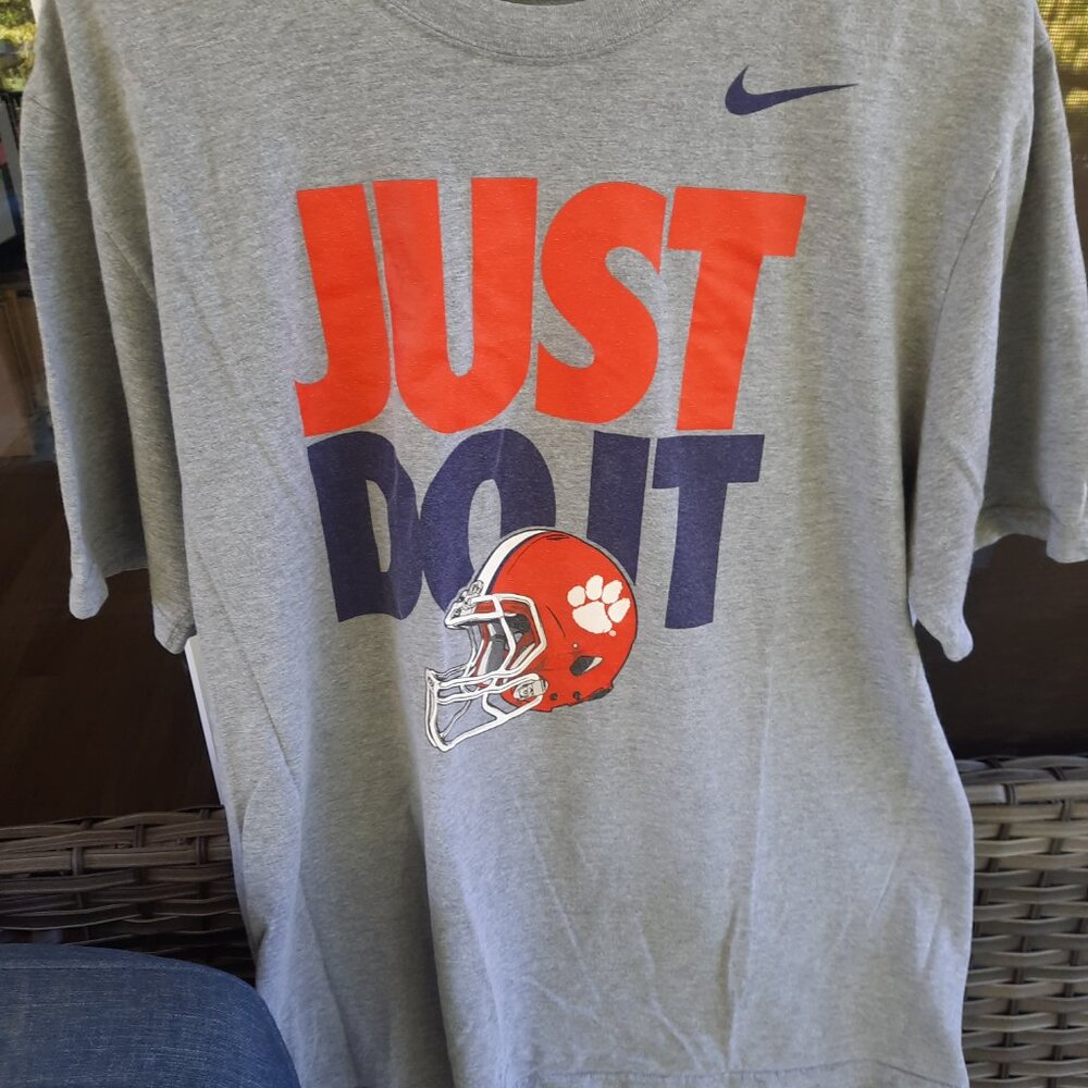 Nike Just Do It Gray T Shirt Clemson University